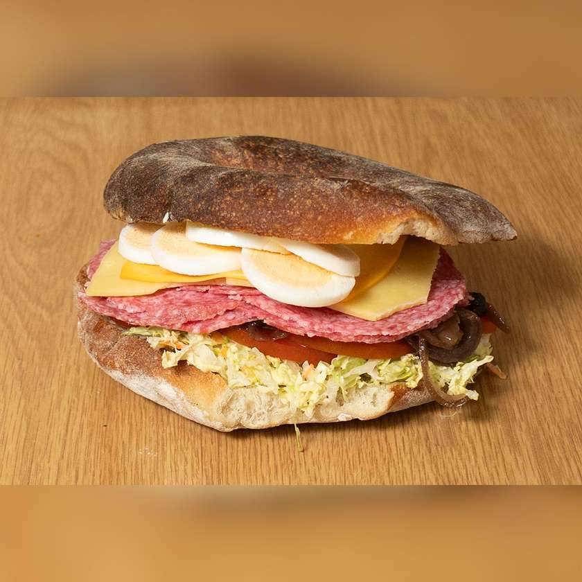 Salami, Cheese & Boiled Egg Roll