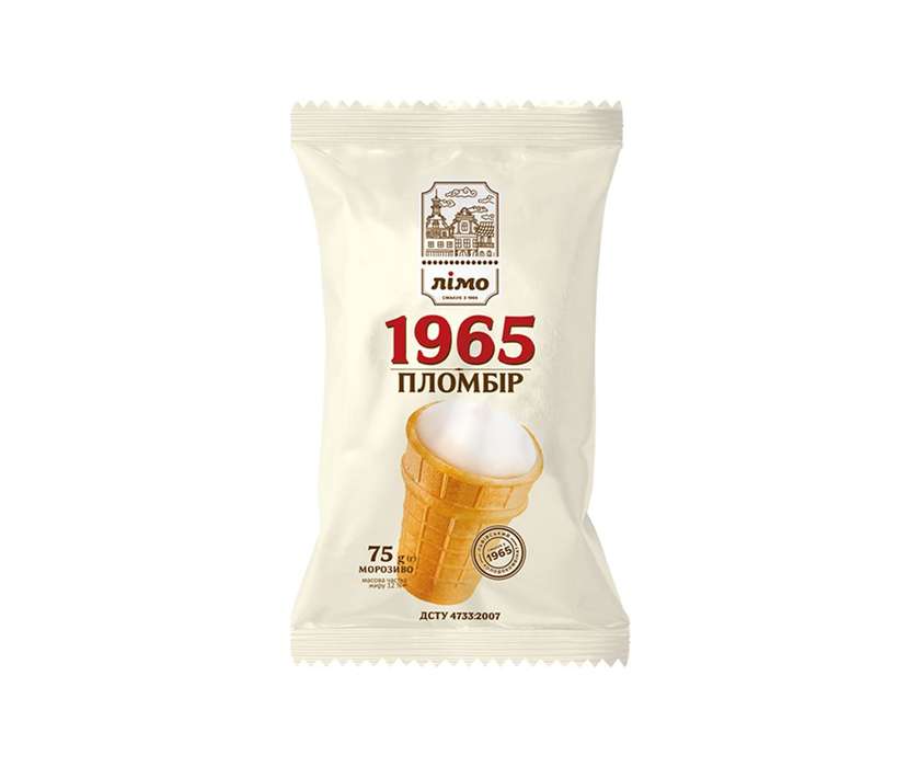 Морозиво ЛімоПломбір 1965 75г ВСТ(64433)