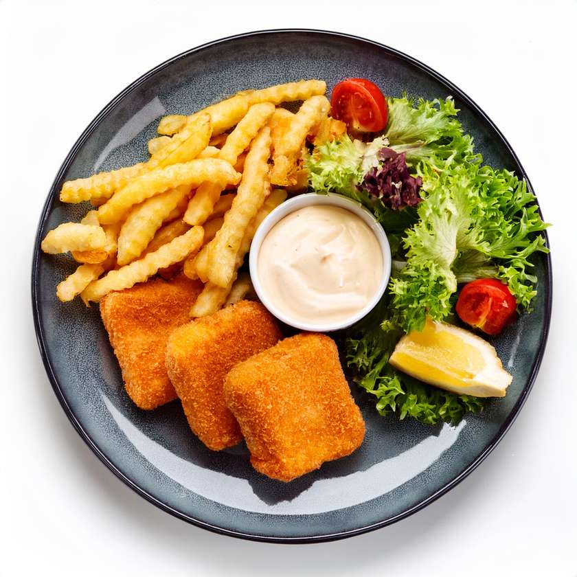 45. Fried Cheese with Fries