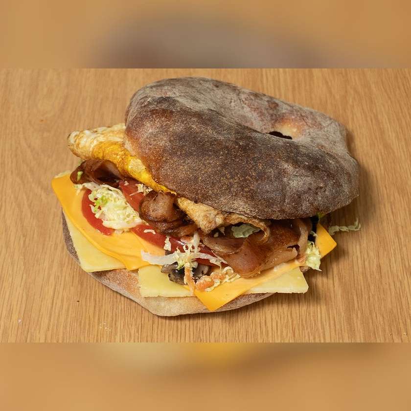 Bacon, Cheese & Boiled Egg Roll