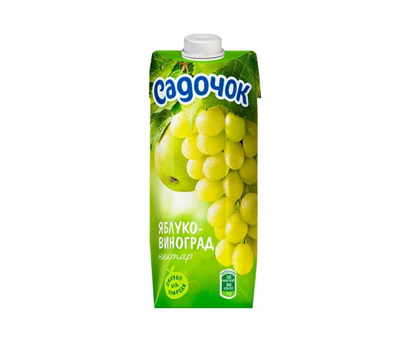 Нектар Садочок Виноград-яблуко 0,5л(36825)