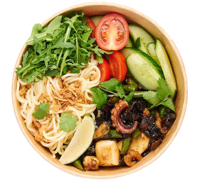 Wok-боул з морепродуктами та чері (430г)