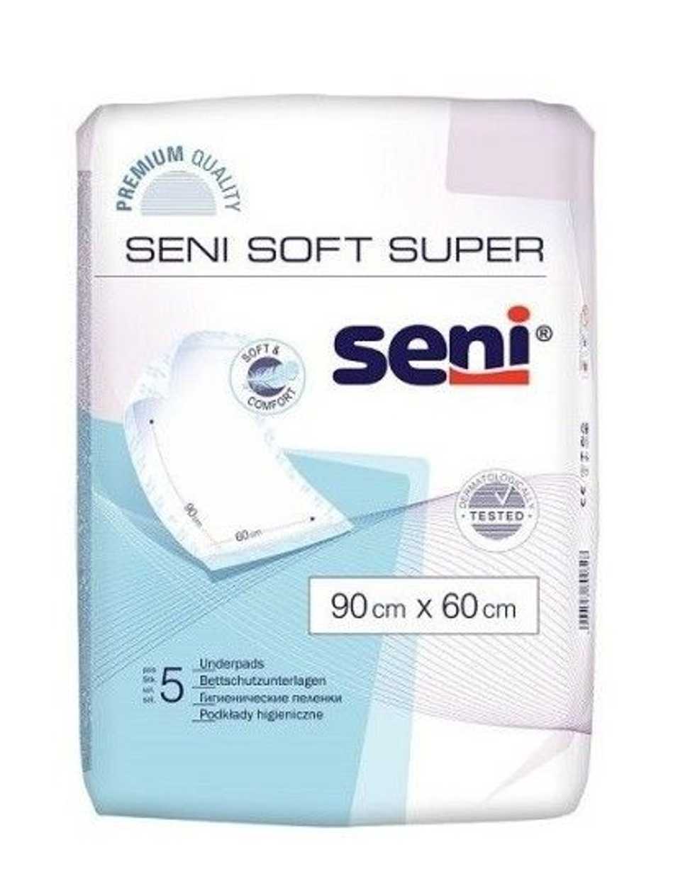 Seni Soft Super, Podkłady higieniczne, 60x90cm (EN)