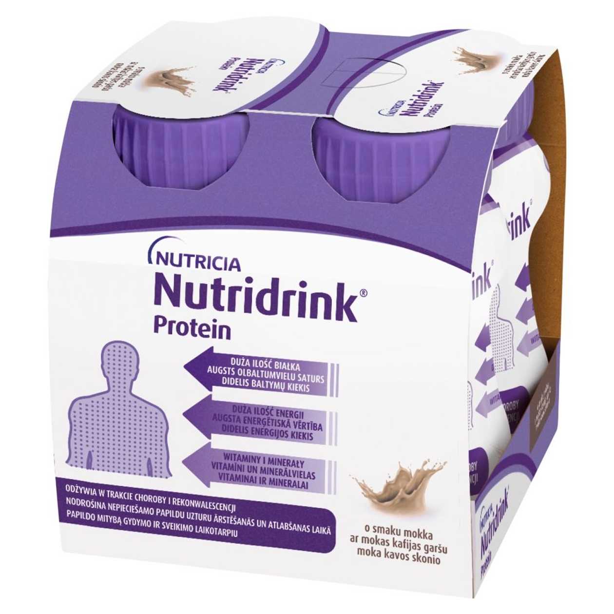 Nutridrink Protein, Doustny wysokobiałkowy preparat odżywczy, Smak mokka