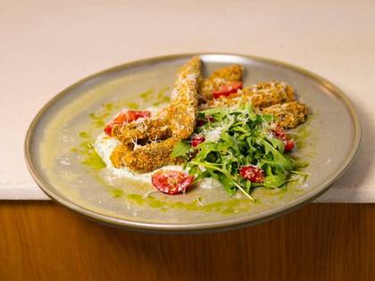 Eggplant Katsu with Tzatziki Sauce
