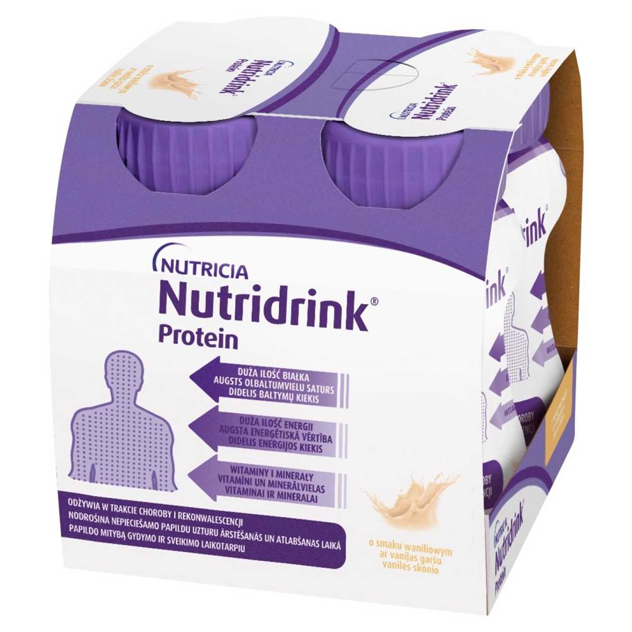 Nutridrink Protein, Doustny wysokobiałkowy preparat odżywczy, Smak waniliowy