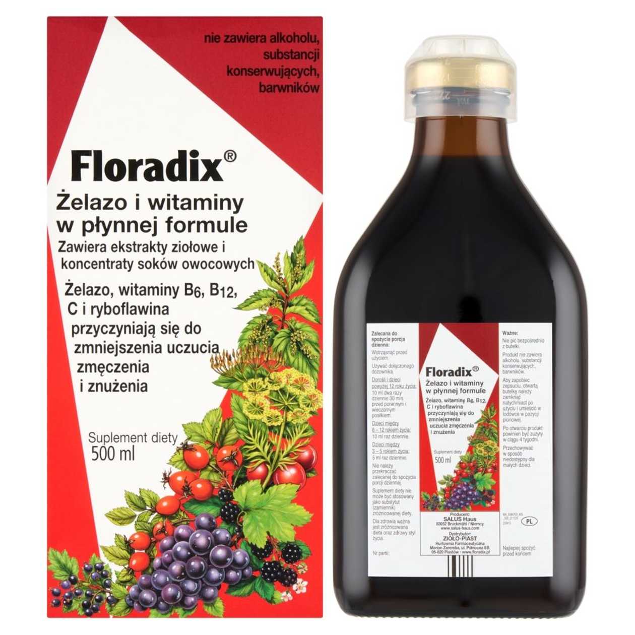Floradix Żelazo i Witaminy, Płyn doustny  (EN)
