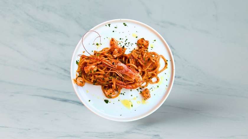 Shrimps e Pomodoro