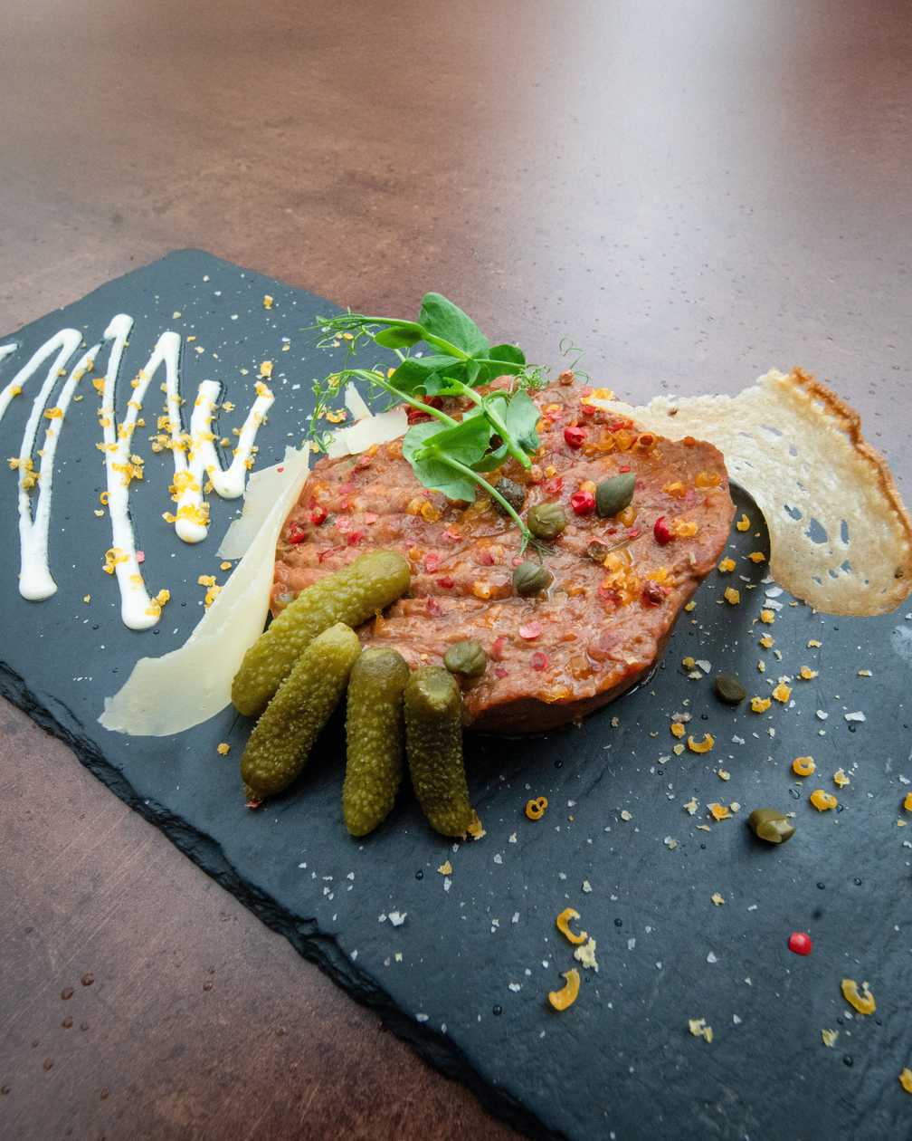 Beef Steak Tartare with Dijon Mustard