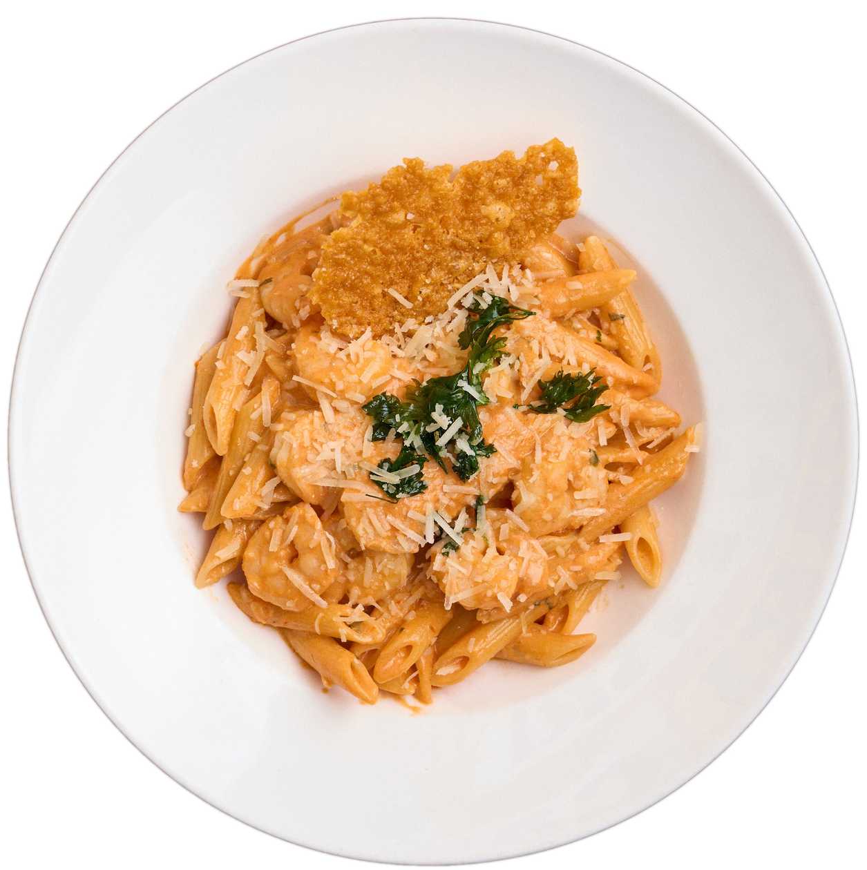 Penne Brandy and Shrimps