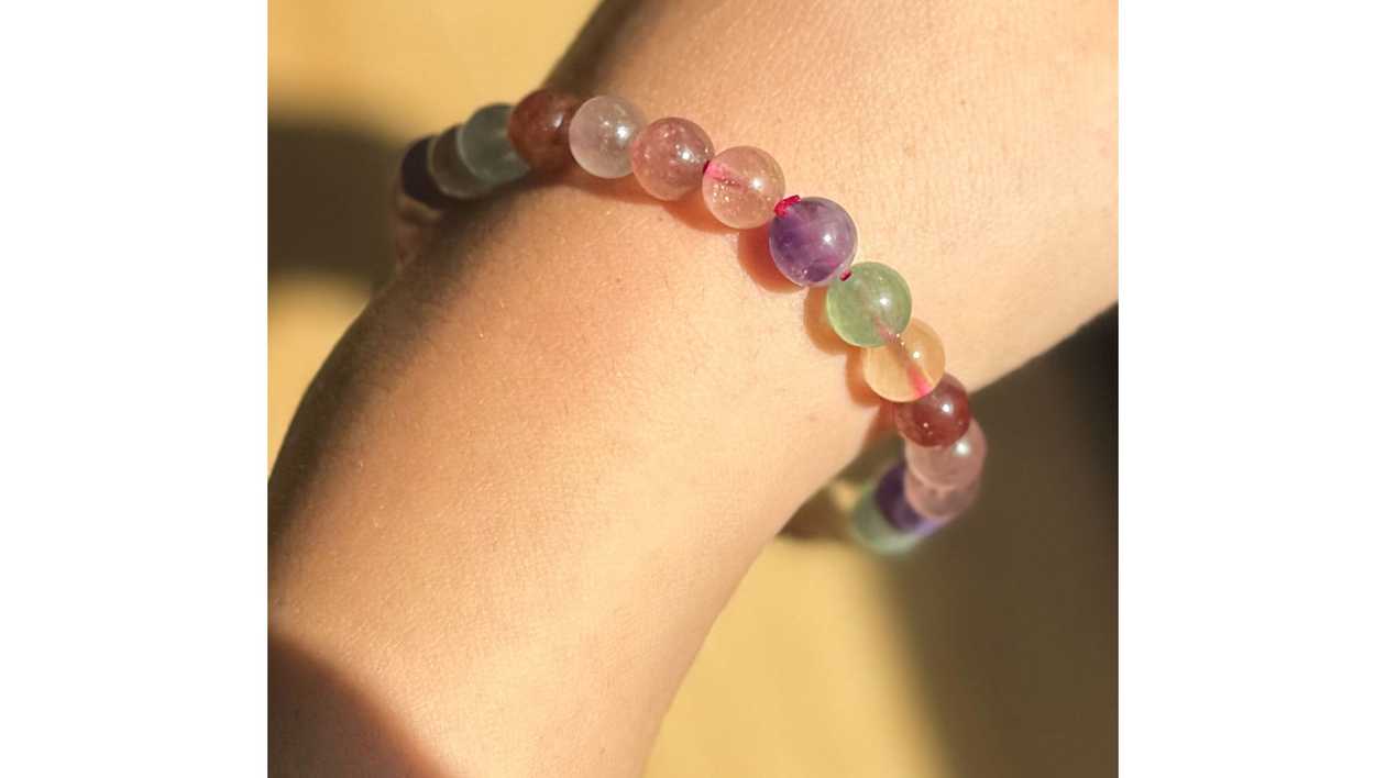 Rainbow Spirit Fluorite Bracelet🔮🌈