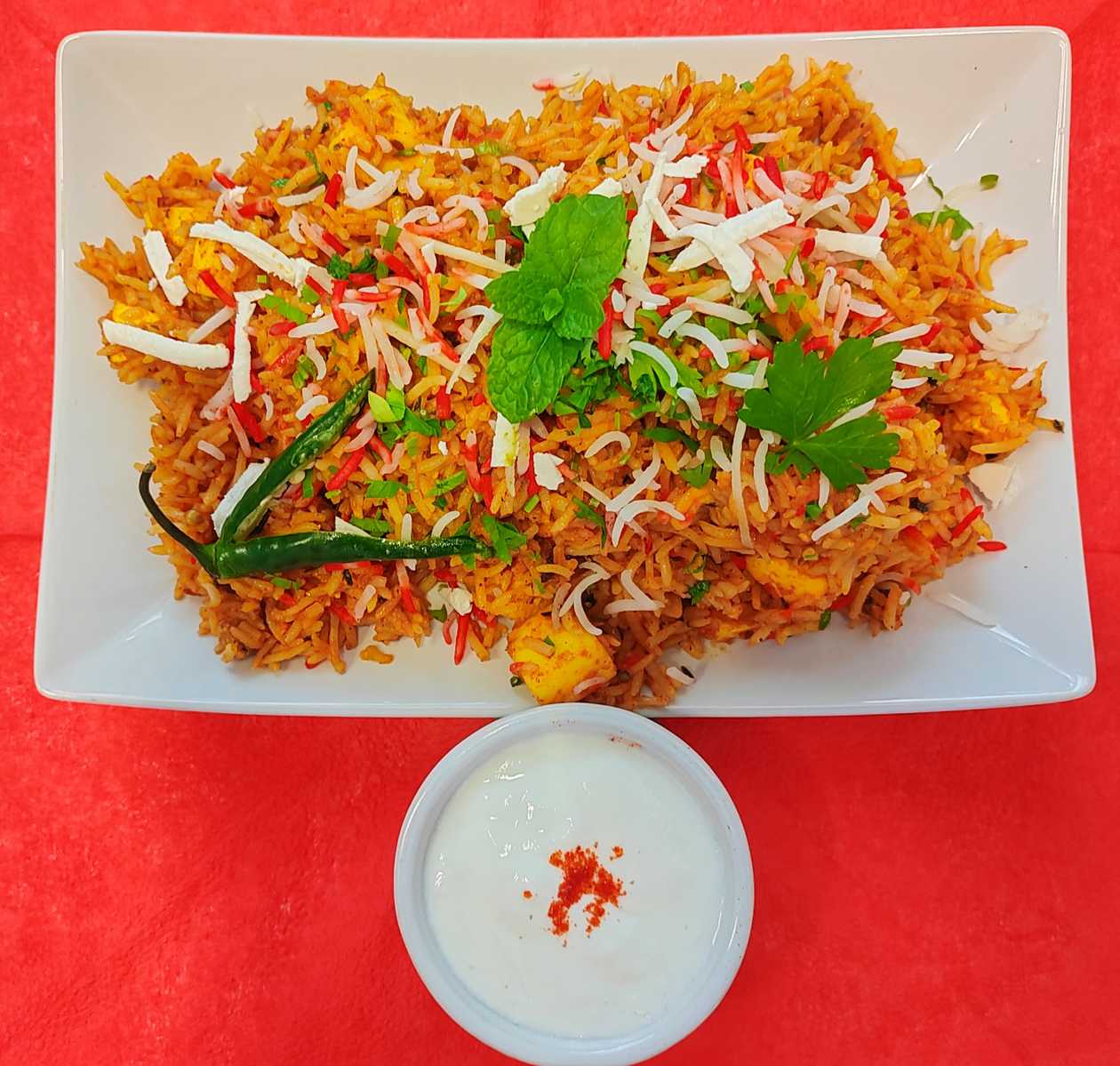 Paneer biryani