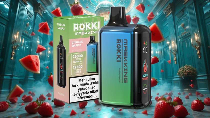 Maskking Rokki Çiyələk Qarpız 25000 Tüstü