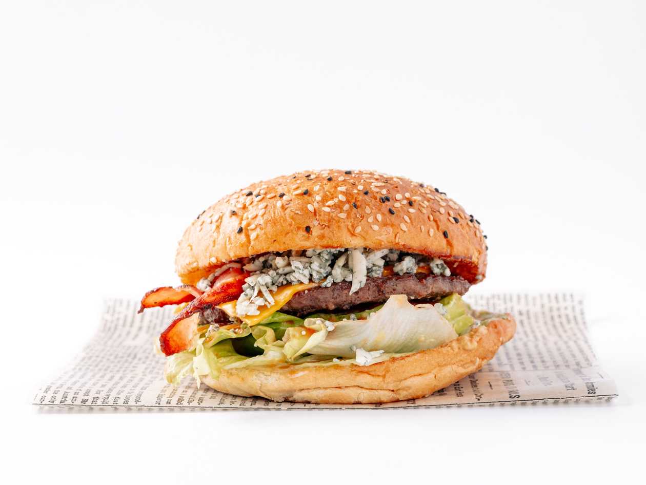 Blue cheeseburger