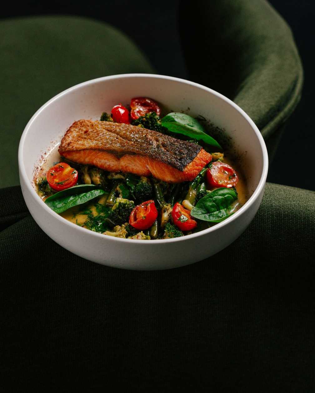 Salmon Steak with Vegetables