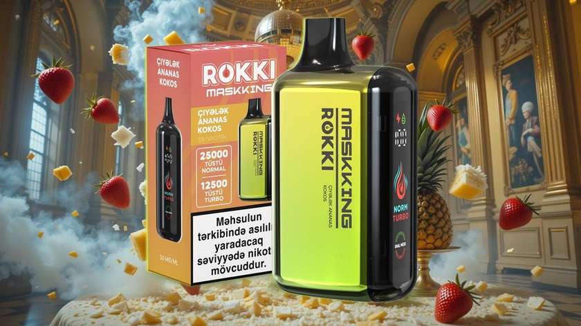 Maskking Rokki Çiyələk Ananas Kokos 25000 Tüstü