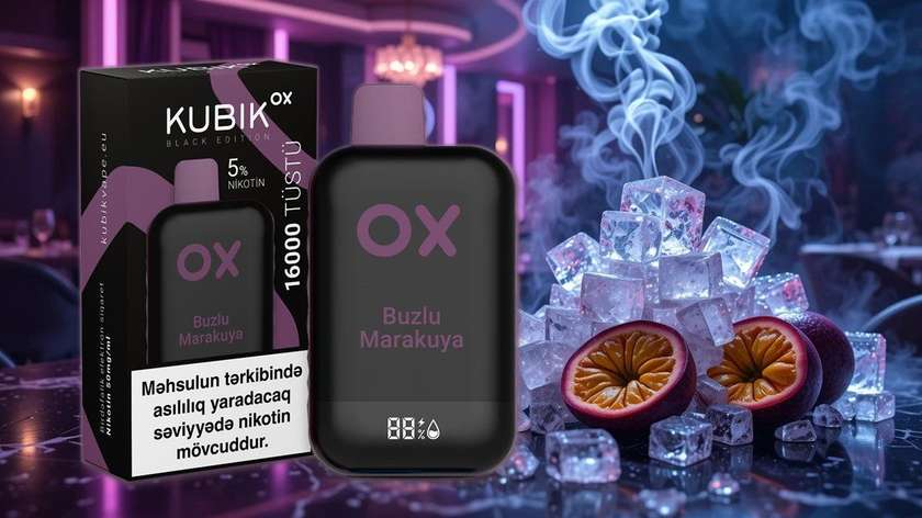 Kubik OX Buzlu Marakuya 16000 Tüstü