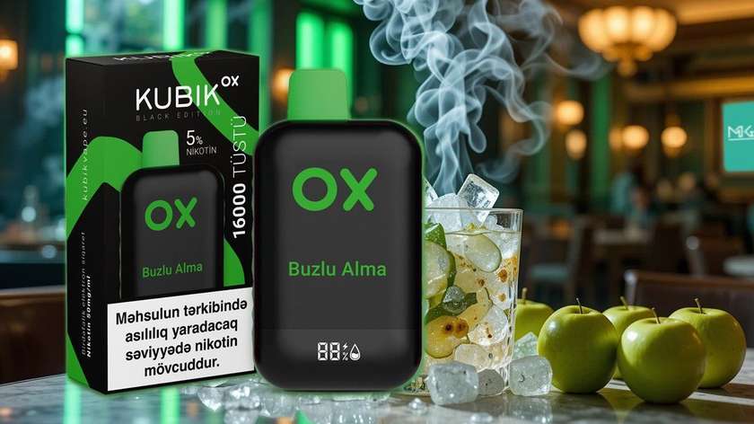 Kubik OX Buzlu Alma 16000 Tüstü