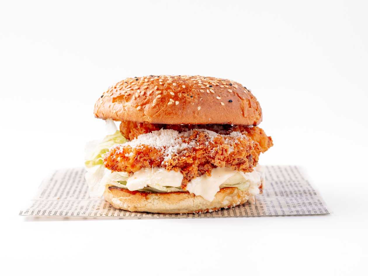 Caesar chicken burger