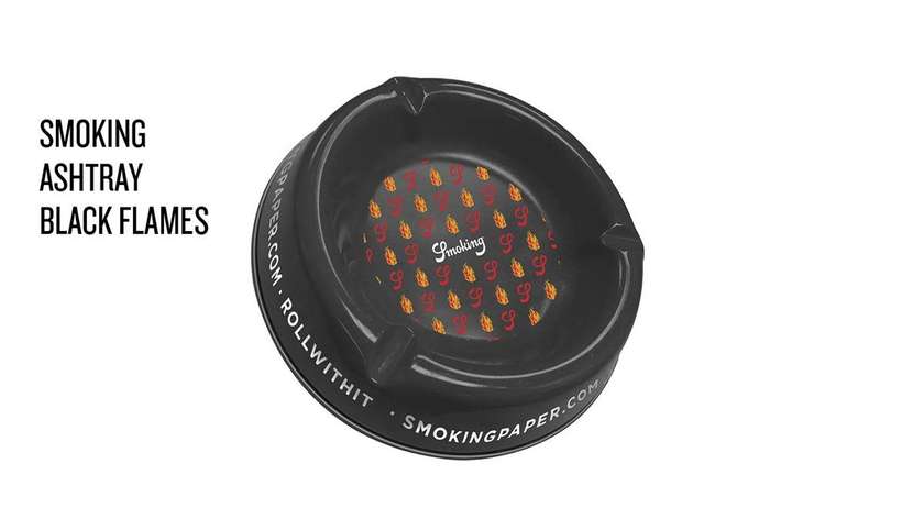 Smoking Ashtray Black Flames
