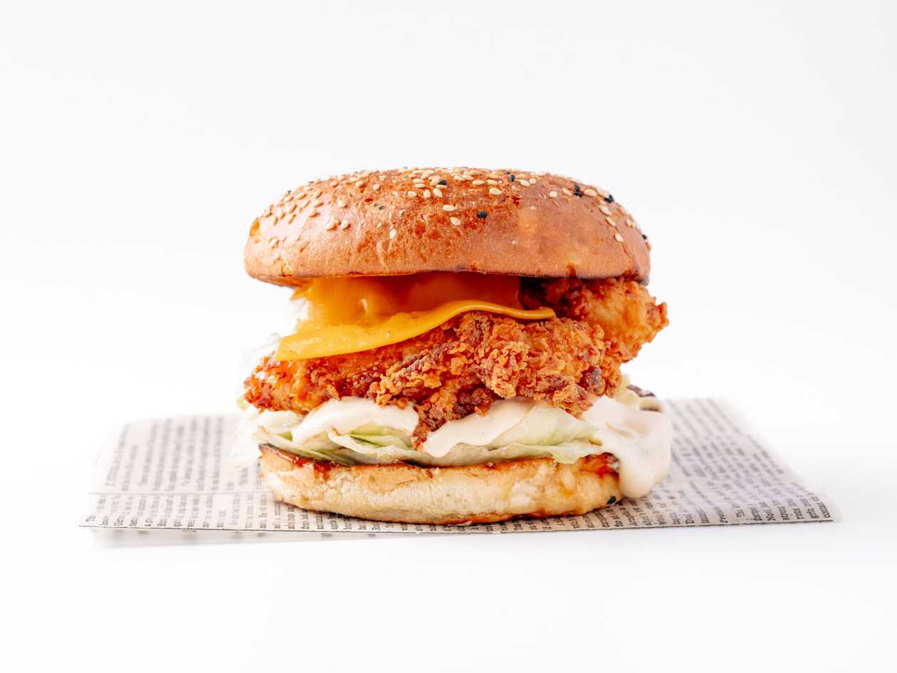 Sweet chilli chicken burger