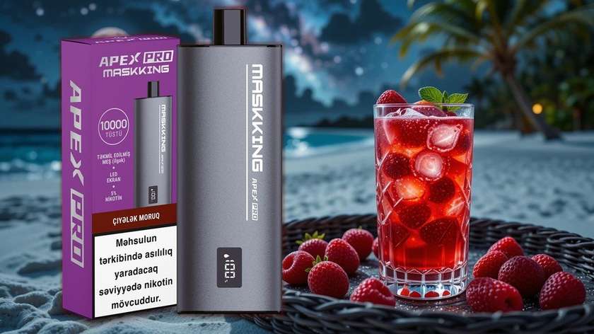 MASKKİNG Apex Pro Çiyələk Moruq 10 000 tüstü
