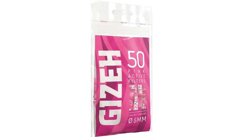 Gizeh Active Filter Pink 6mm 50pcs