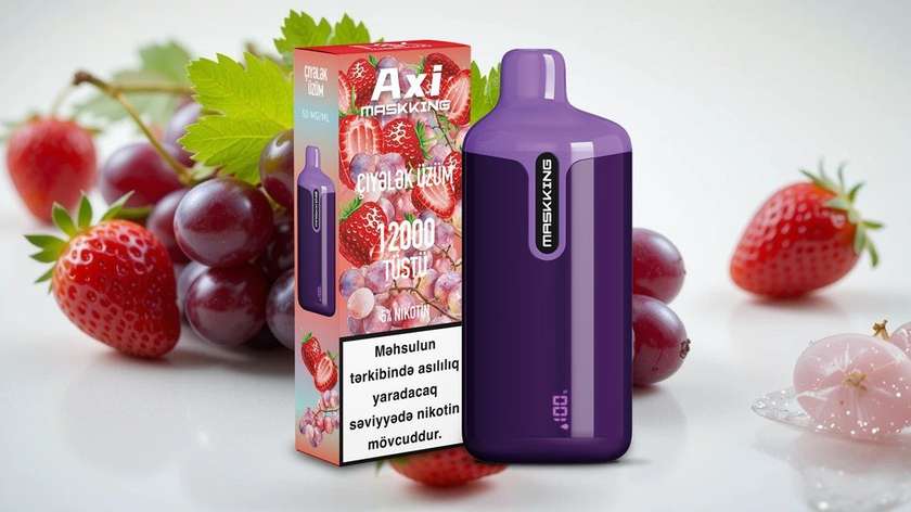 Maskking Axi Vape Çiyələk Üzüm 12000