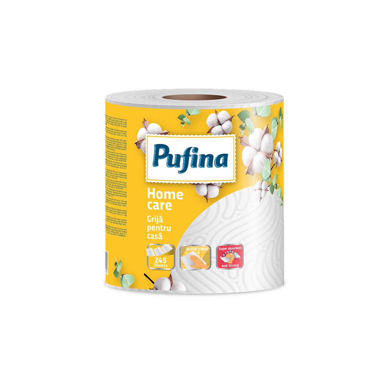 Pufina Home Care, Paper Towels, 2 Ply, 50 m