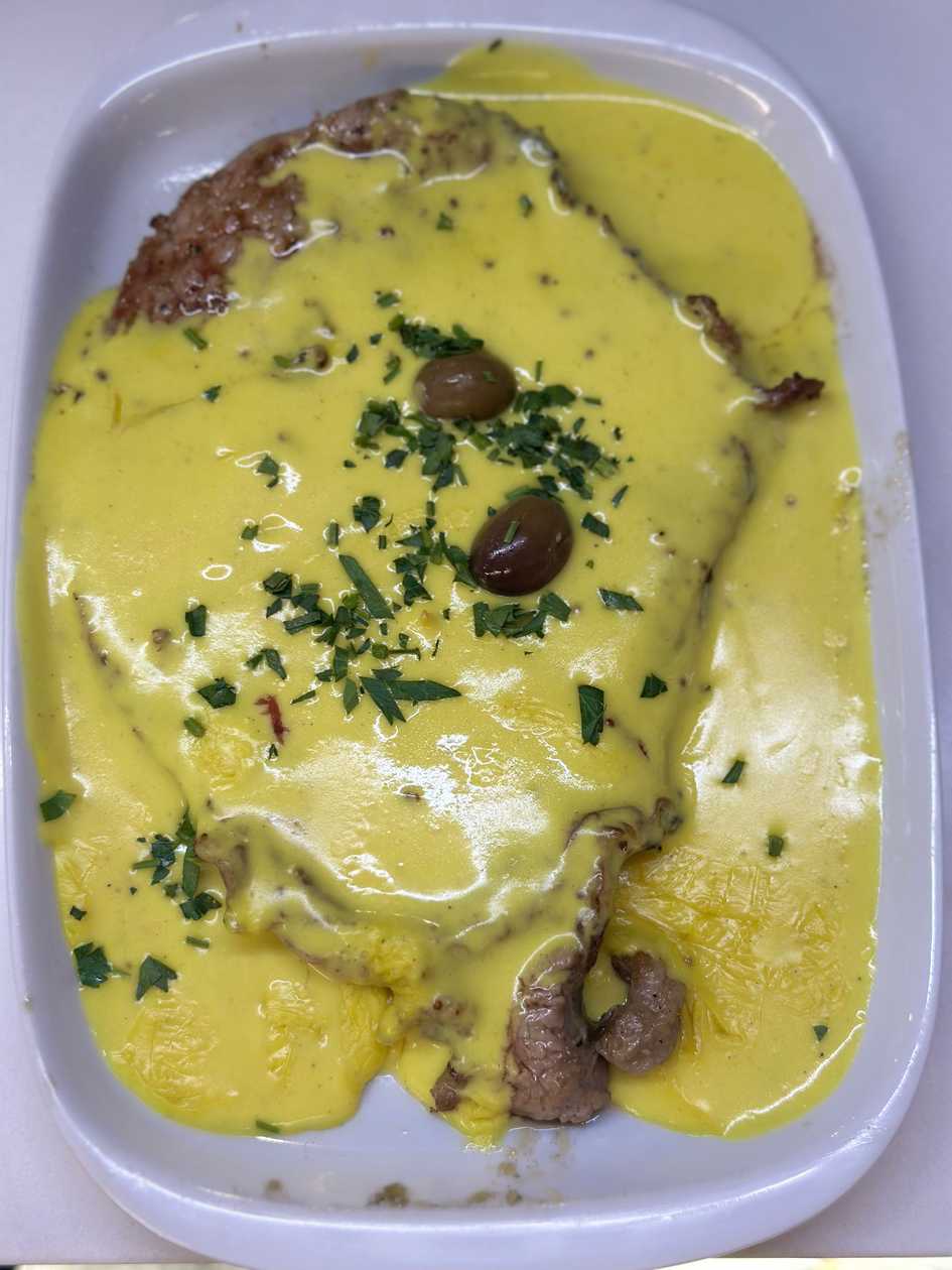 Steak with Mustard Sauce