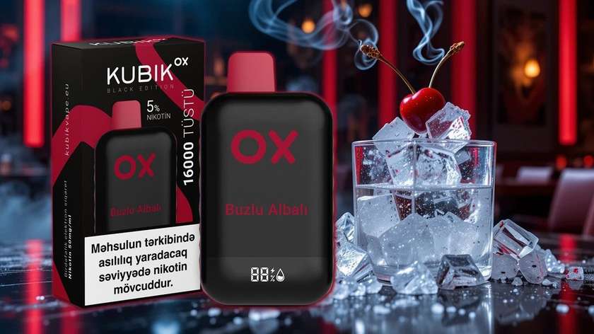 Kubik OX Buzlu Albalı 16000 Tüstü