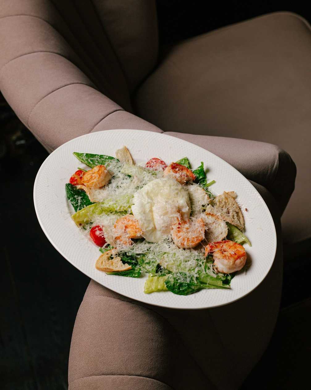 Shrimp and Poached Egg Salad