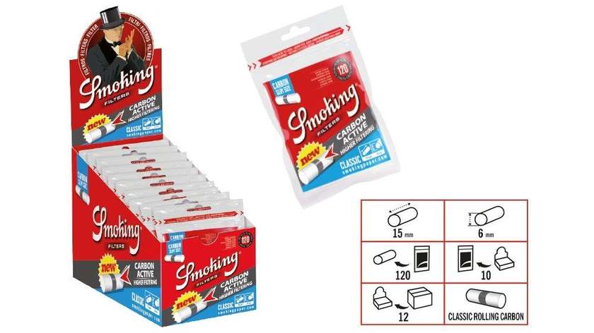 Smoking Slim Charcoal 120