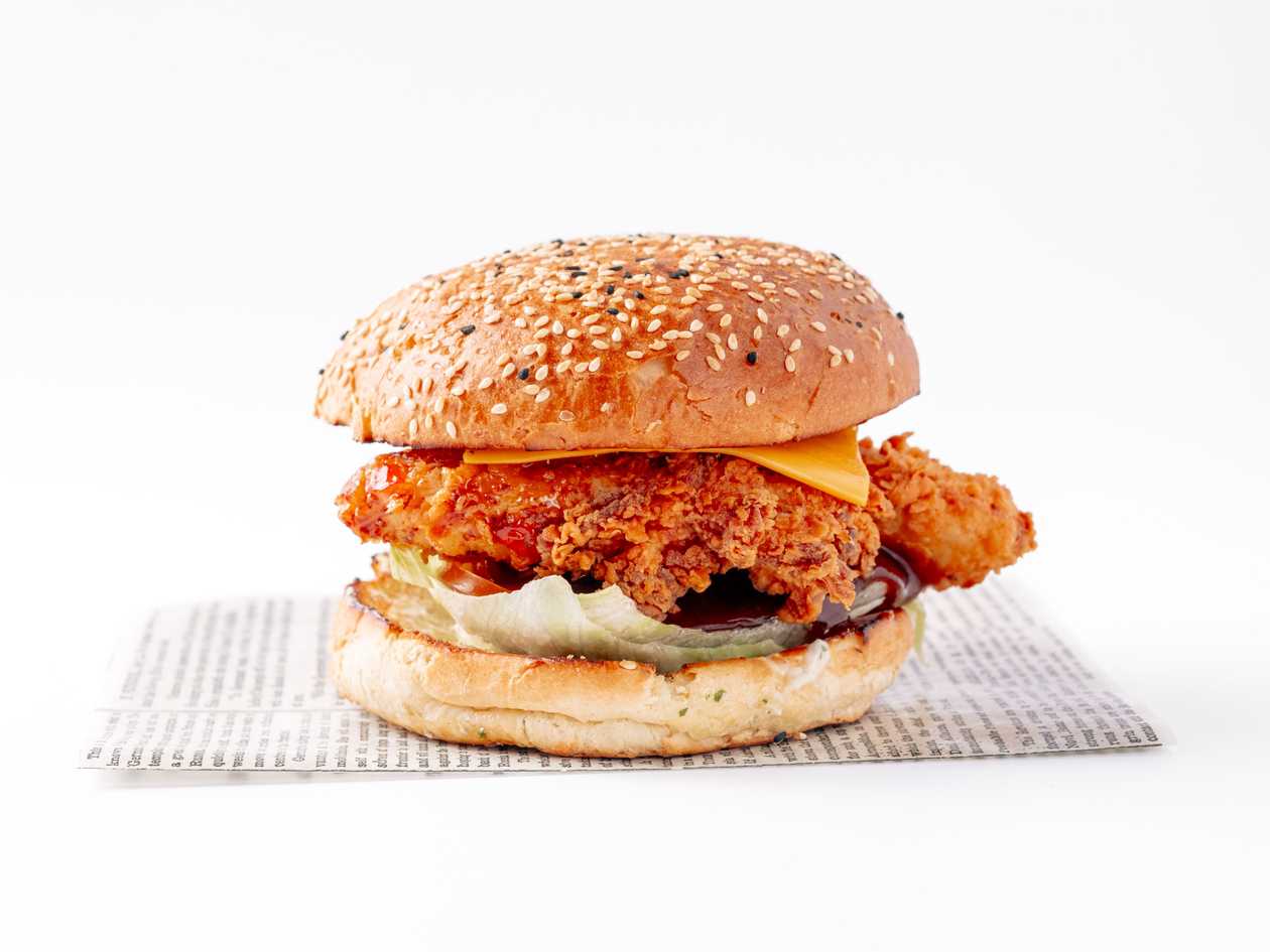 BBQ chicken burger
