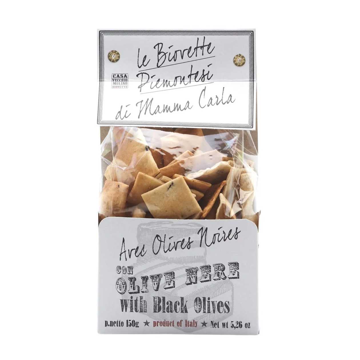 Biovette Piemontesi di Mamma Carla cu masline negre 150g