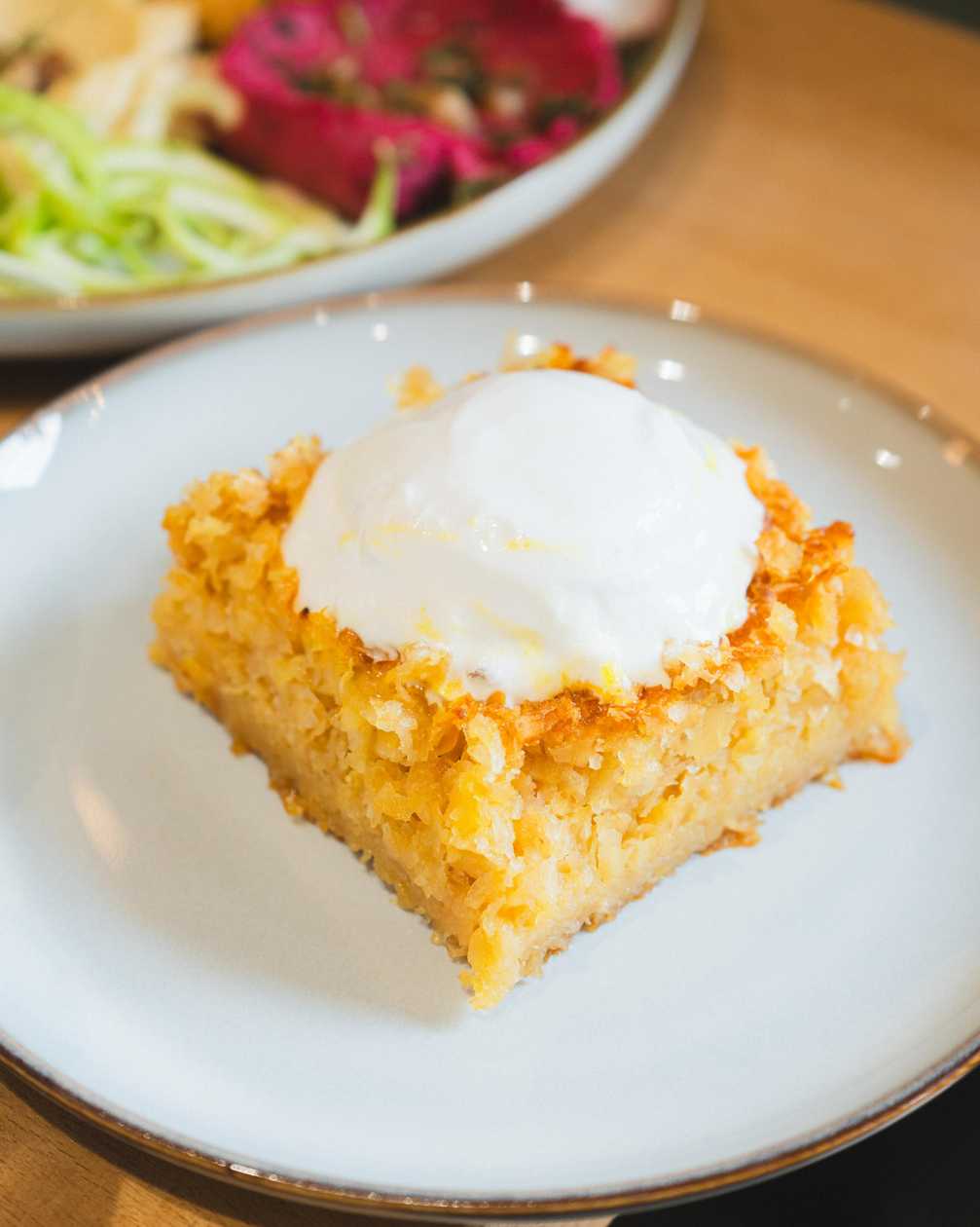 Vegan Orange Pie with Vanilla Ice Cream