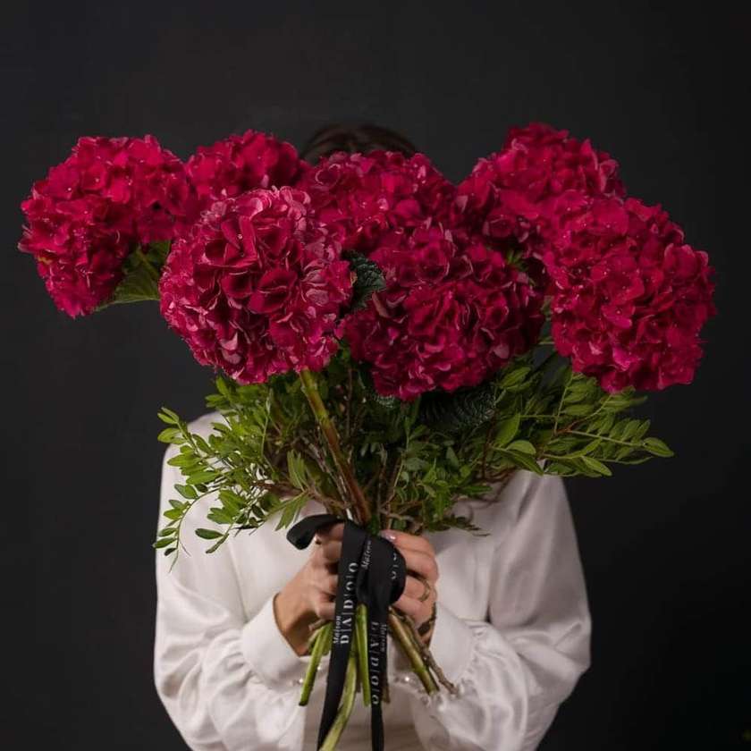 Bright Pink Hydrangea Bouquet