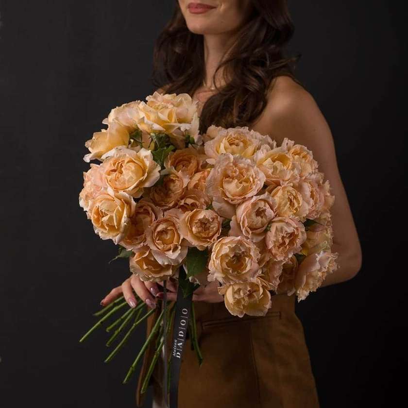 Scented Peach Rose Bouquet