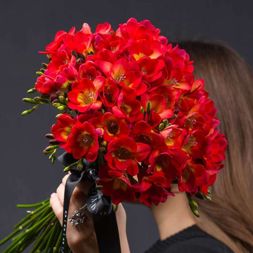 Red Freesia Bouquet