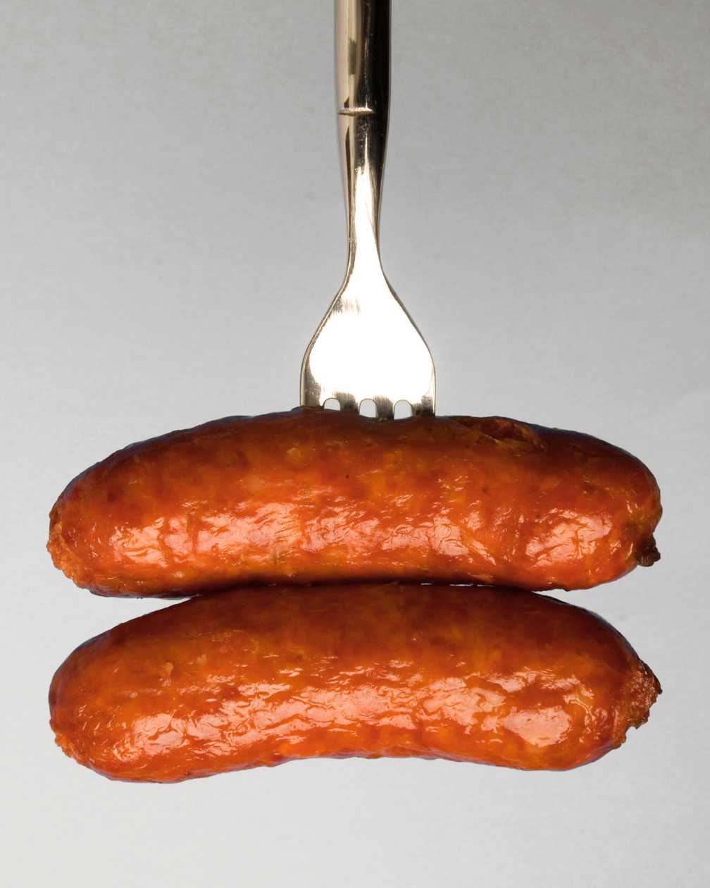 A pair of beef sausages