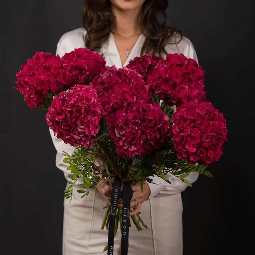 Bright Pink Hydrangea Bouquet
