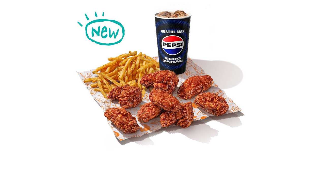 8 pc. Sauce´d Wings Large Meal