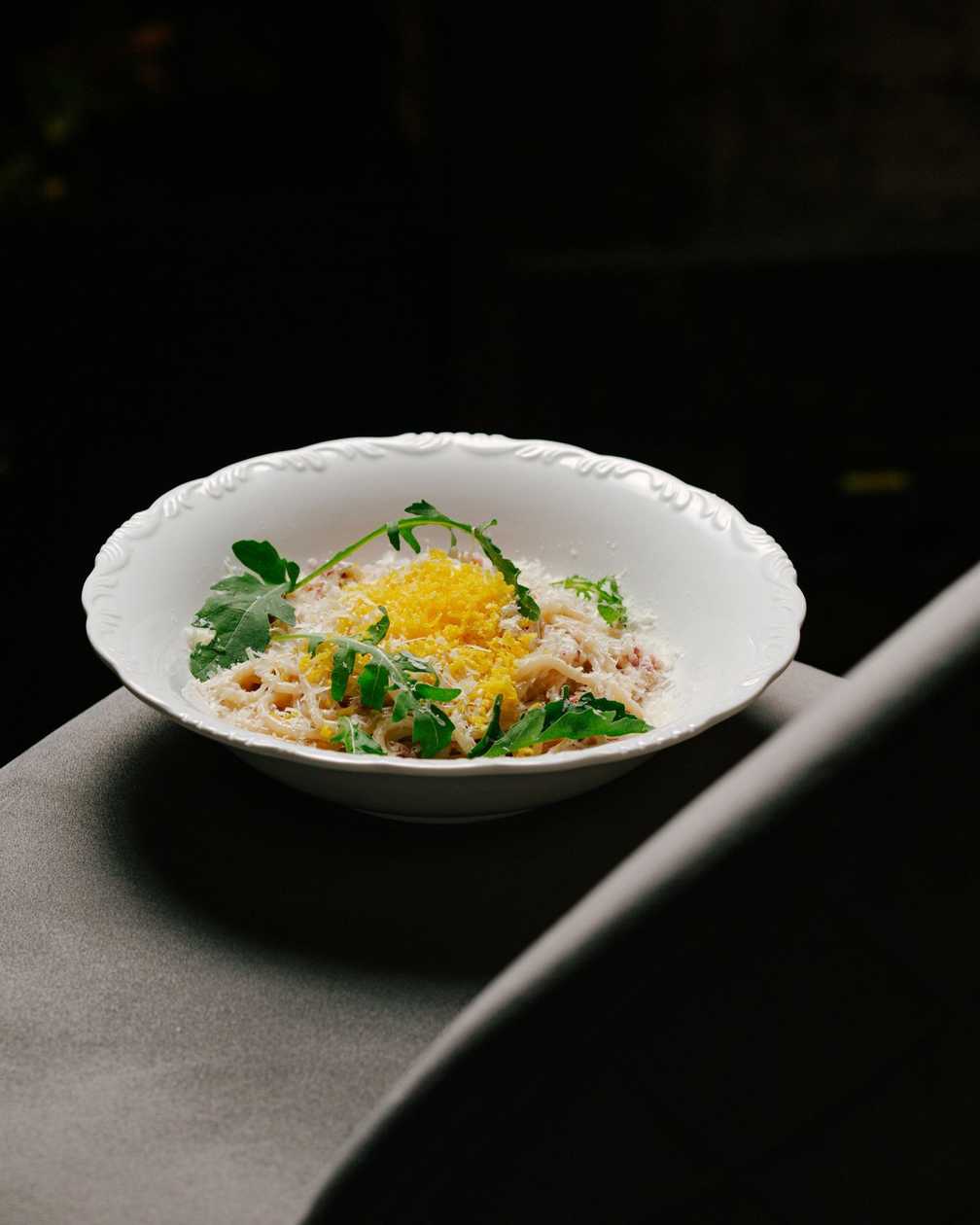 Spaghetti Carbonara with Pecorino and Pancetta