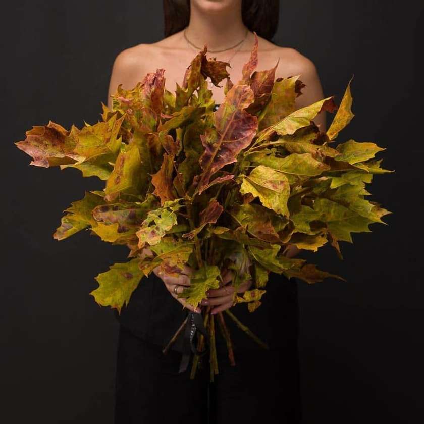 Green Decorative Leaves Bouquet