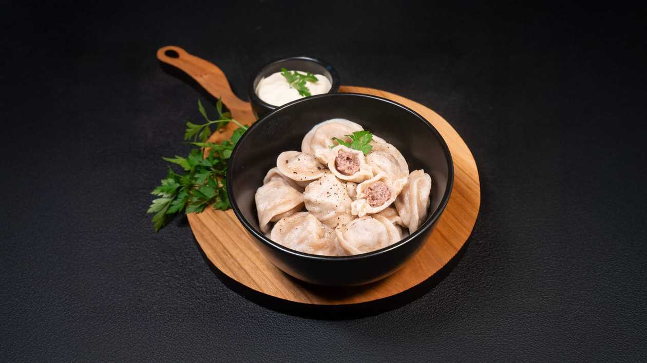 Whole grain flour pork and beef pelmeni 15pcs