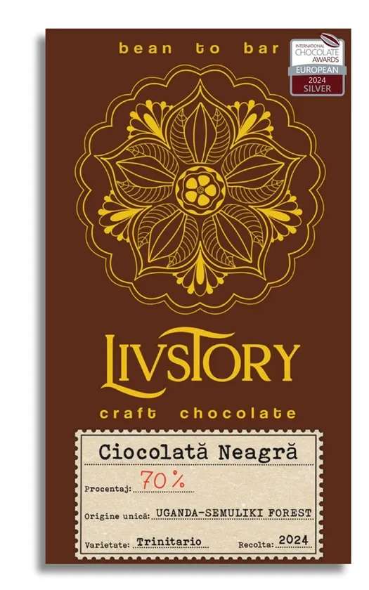 Ciocolata Neagra 70% bean to bar origine Uganda  - LIVSTORY