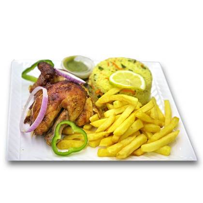 Half Chicken with Fried Rice or Chips