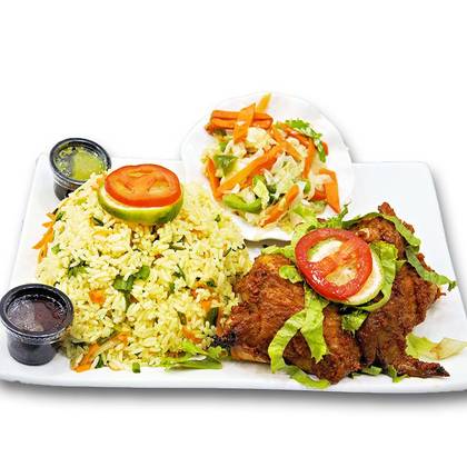 Spicy Grilled Chicken wings with Chips or Rice