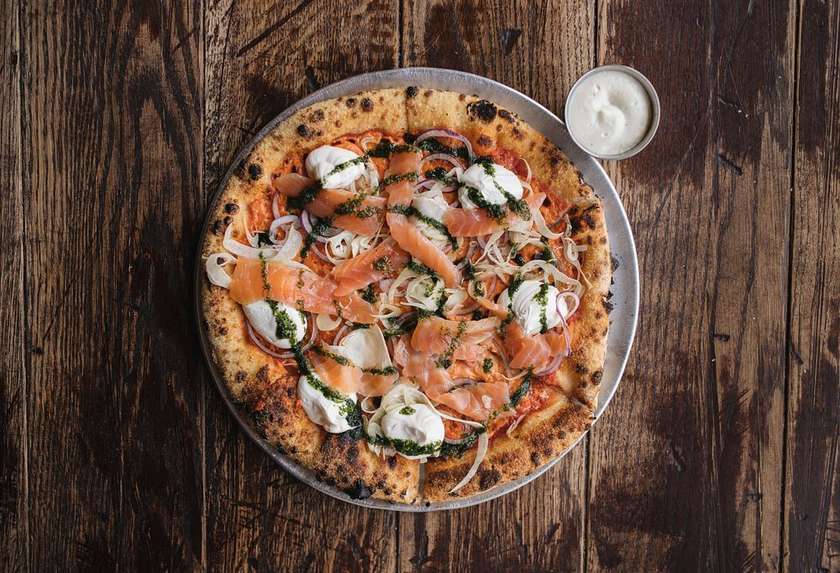 Lightly salted salmon, fennel and cream cheese