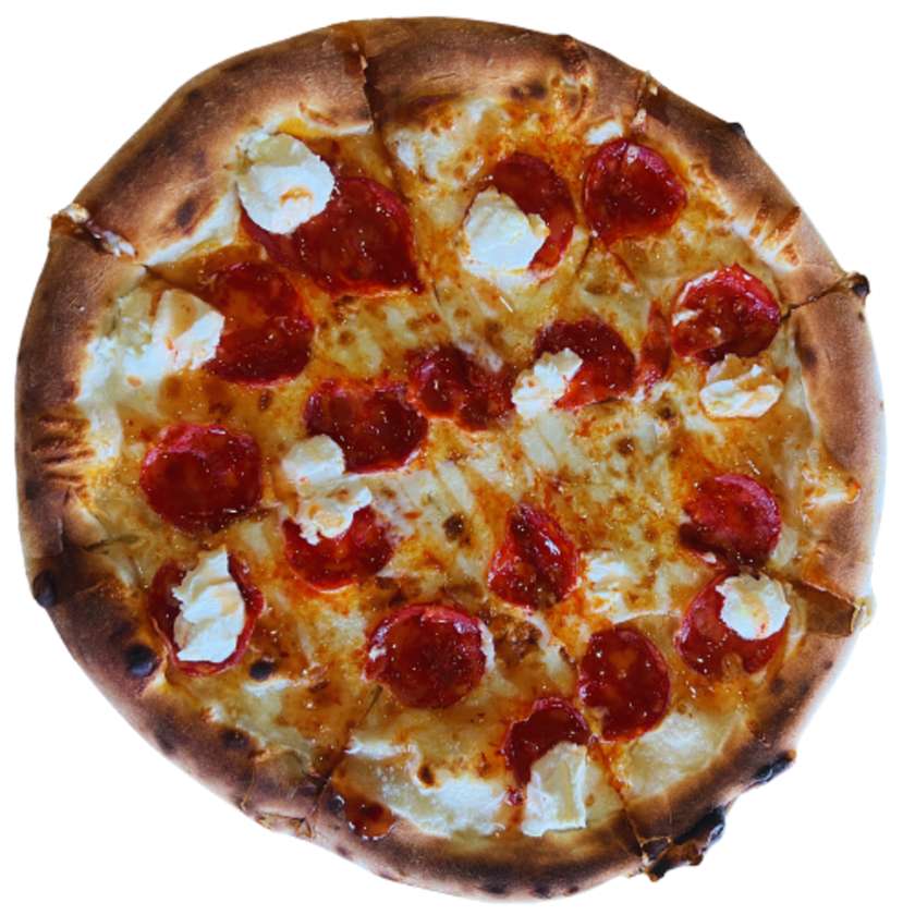 Creamy Salami Pizza